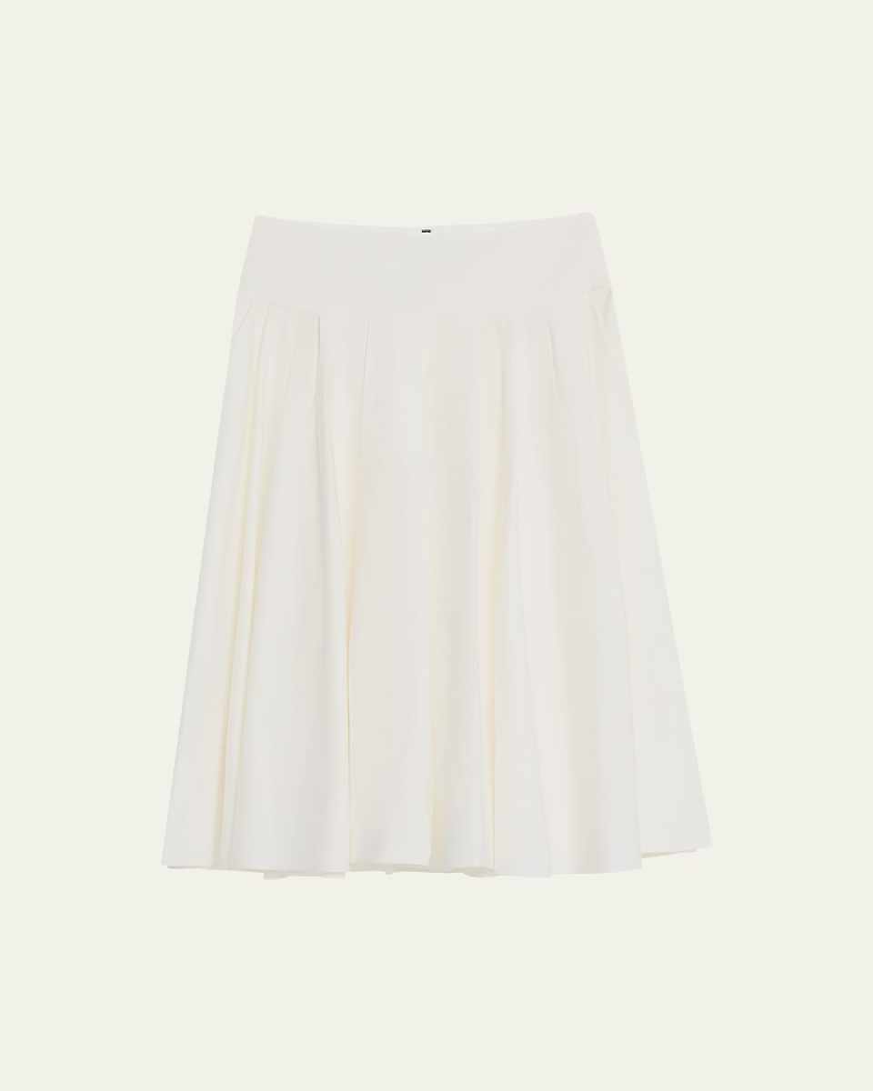 Koda Pleated A-Line Midi Skirt